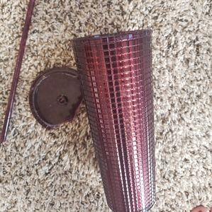 Starbucks tumbler studded shiny grid